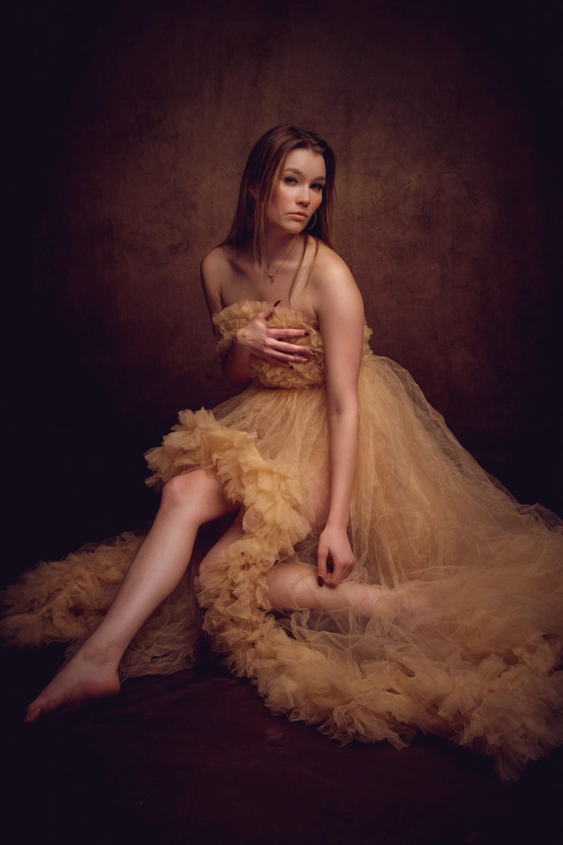 Kate Sweep Abstract Gold Brown Backdrop for Photography