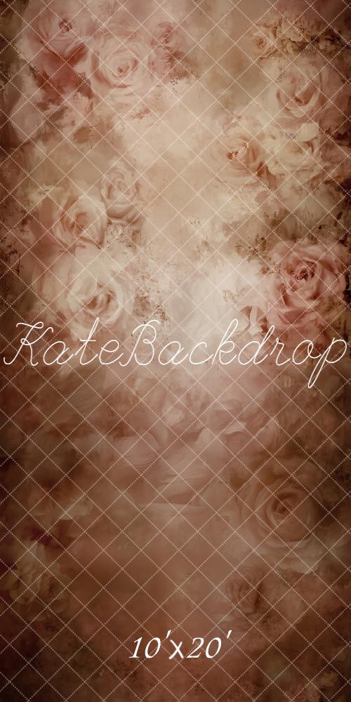 Kate Fine Art Vintage Pink Rose Flowers Backdrop Designed by Emetselch