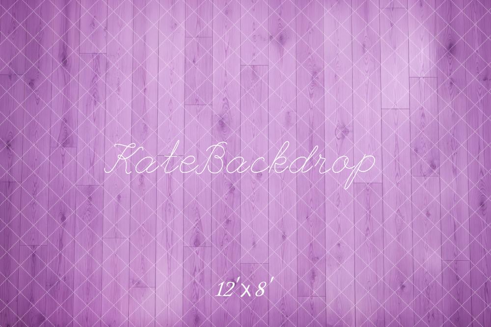 Kate Purple Wood Floor Printed Backdrop Designed by Megan Leigh Photography
