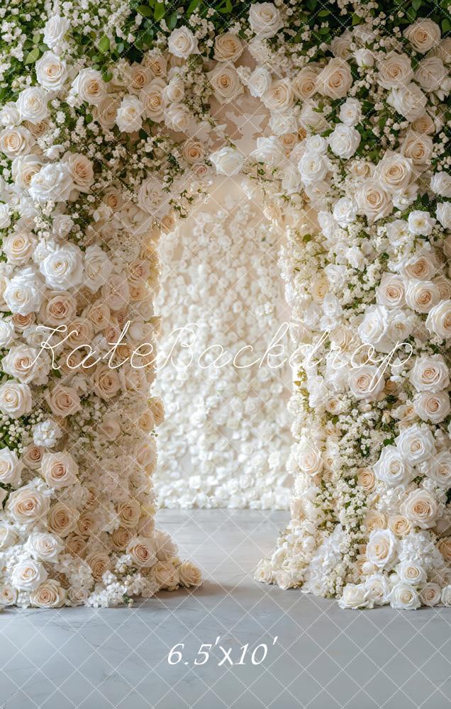 Arco de Fondo de Flores Blancas Elegante Diseñado por Emetselch