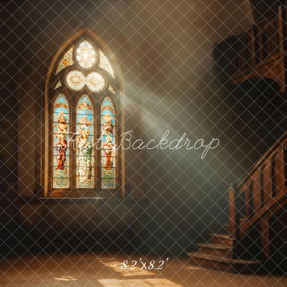 Ventana de Vidrio TEMPLADO de la Iglesia de Kate con Fondo de Luz Solar Diseñado por Emetselch