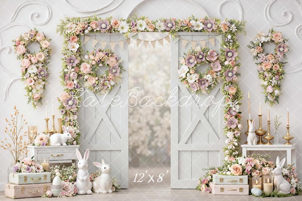 Kate Easter Bunny Flower Arch Pastel Decor Backdrop Designed by Mini MakeBelieve