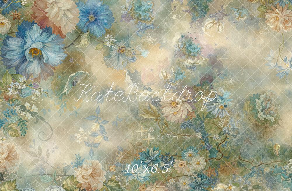 KBPA 2025 Kate Fine Art Blue Floral Abstract Texture Backdrop Designed by Emetselch