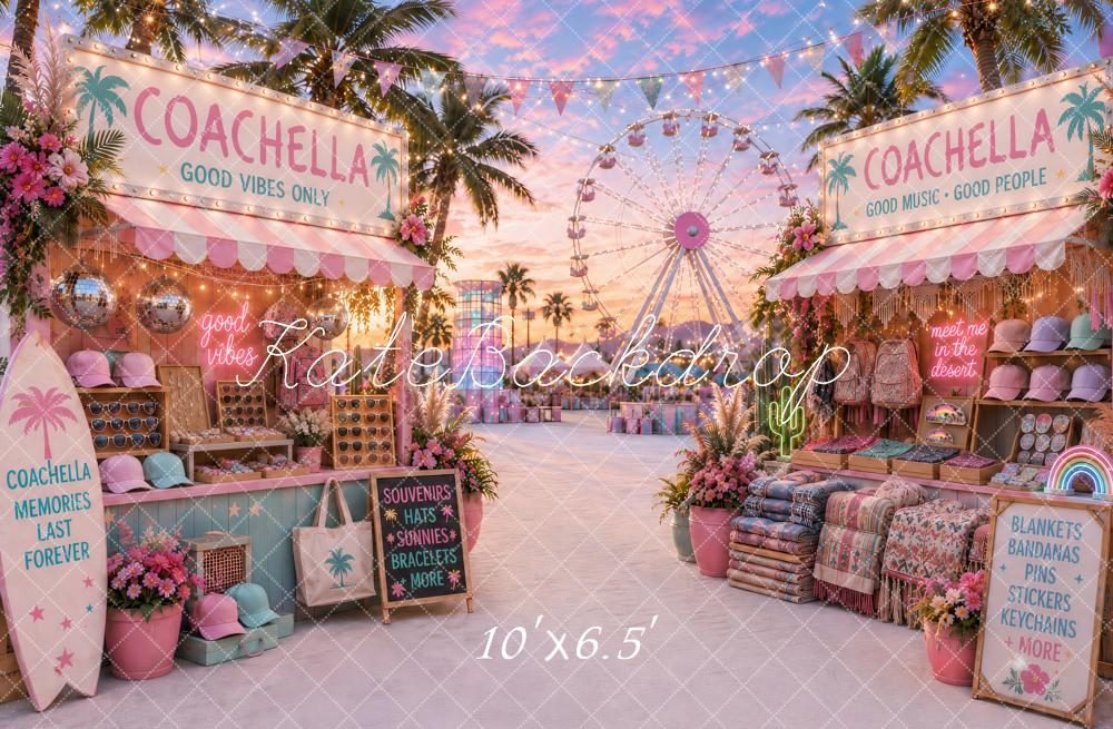 Kate Summer Desert Festival Market Ferris Wheel Printed Backdrop Designed by Ashley Paul