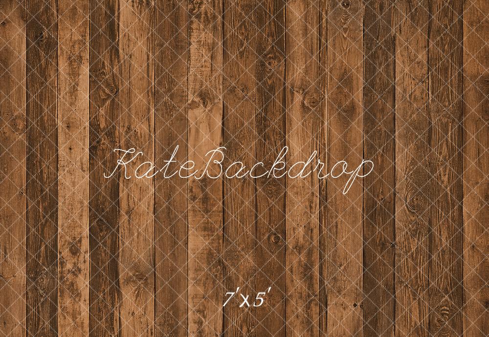 Kate Brown Wood Plank Floor Printed Backdrop Designed by Kate Image
