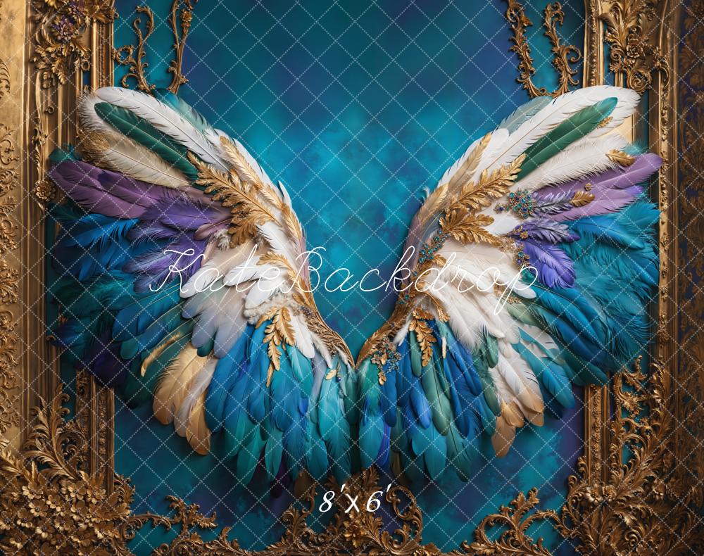 Fondo de Pared Vintage de Alas de Ángel Fantasía Diseñado por Emetselch