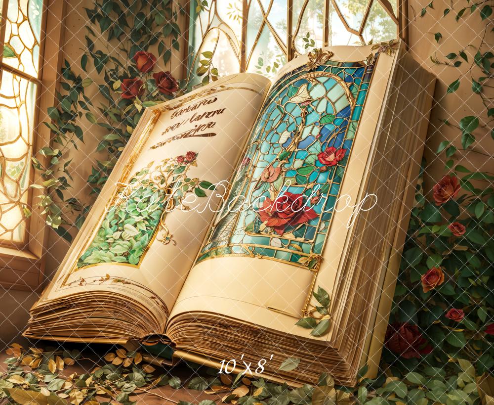 Sfondo di rose del libro di fantasia Designed by Emetselch