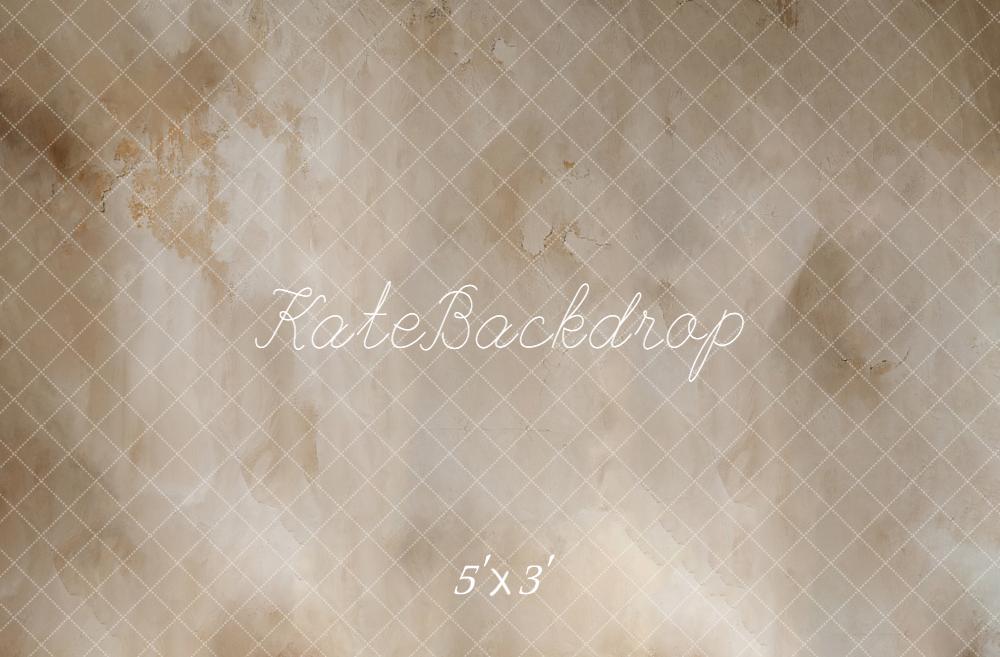 Kate Beige Vintage Wall Abstract Texture Printed Floor Backdrop Designed by Emetselch