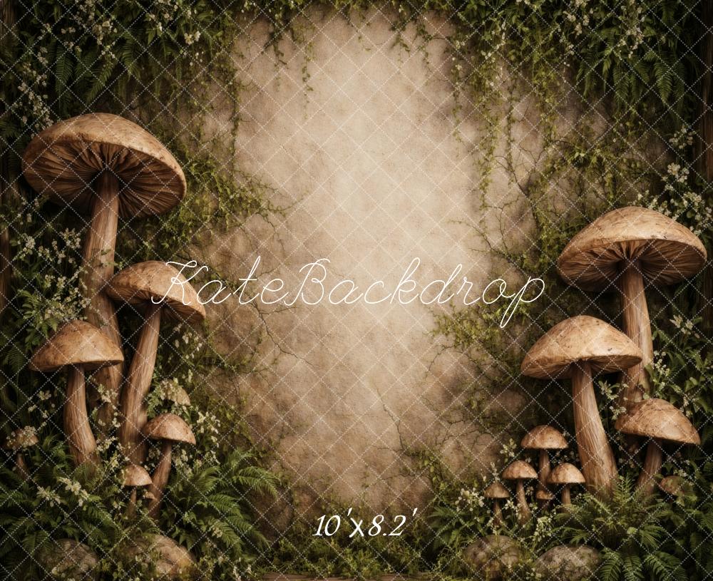 Kate Fantasy Mushroom Forest Vines Printed Backdrop Designed by Vertigo Productions