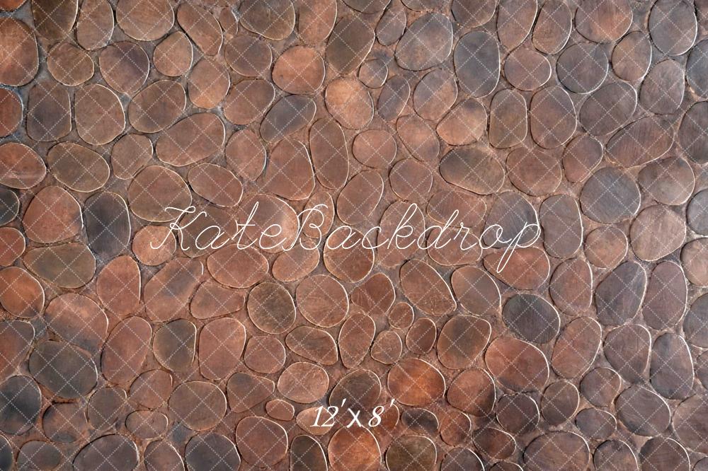 Kate Brown Cobblestone Floor Printed Backdrop Designed by Mini MakeBelieve