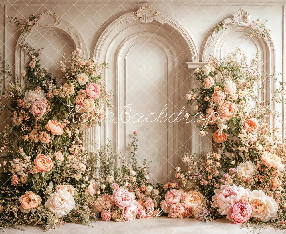 Kate Retro Arched Wall Floral Elegant Backdrop Designed by Emetselch