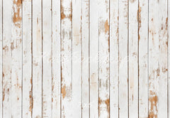 Kate Rustic White Wood Floor Printed Backdrop Designed by Kate Image