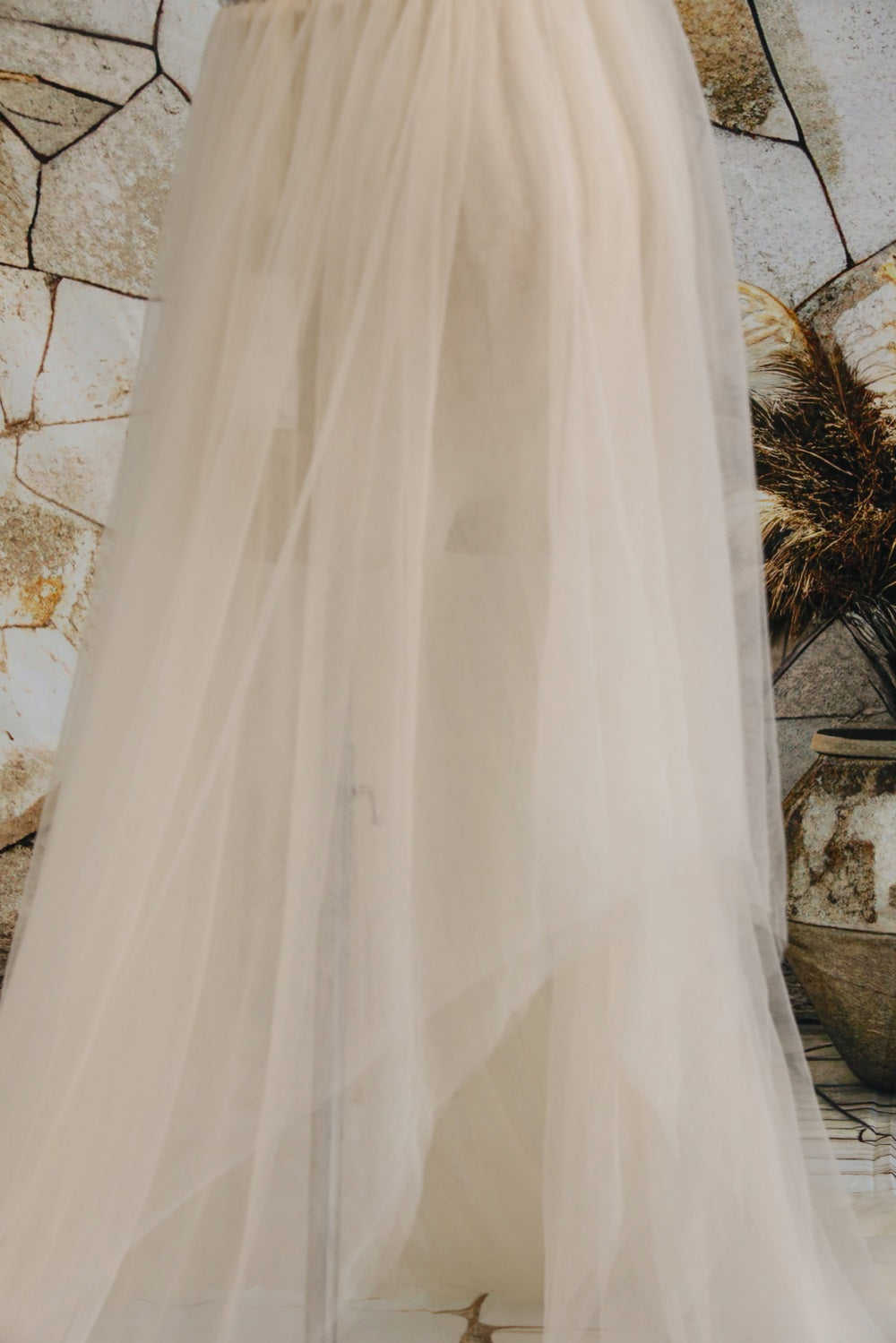 Mesh Camisole Trailing Materniteit Fotoshoot Jurk