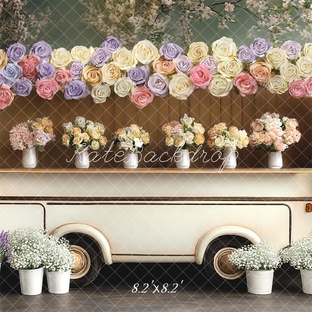 Kate Spring Flower Arch RV Camper Backdrop Designed by Mini MakeBelieve