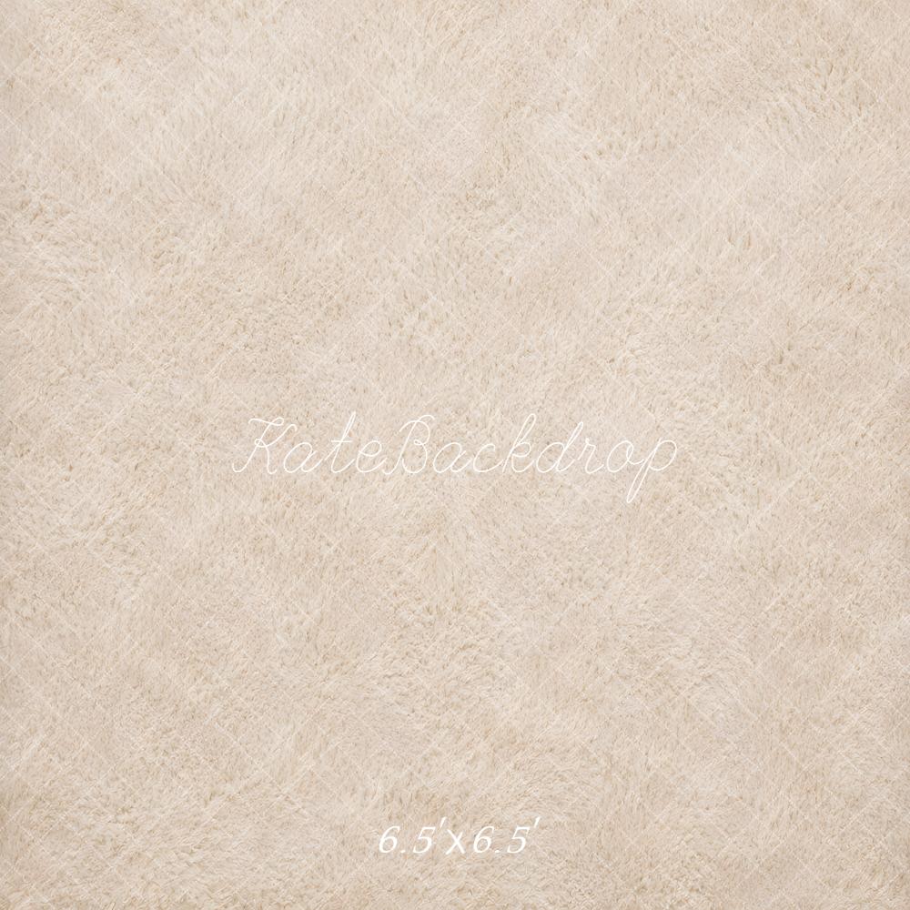 Kate Beige Furry Plush Floor Printed Backdrop Designed by Kate Image