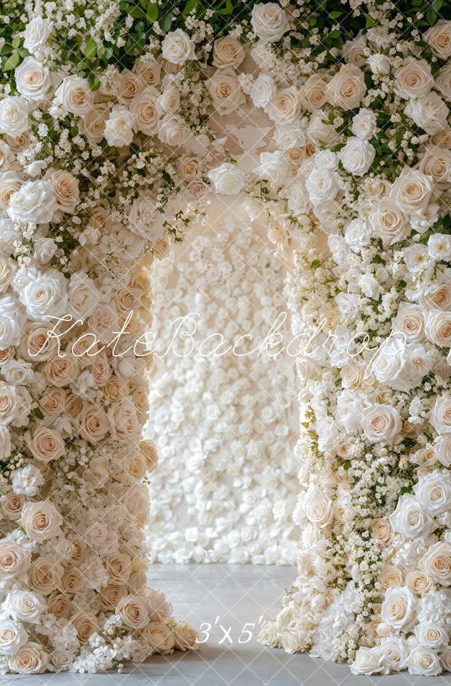 Arco de Fondo de Flores Blancas Elegante Diseñado por Emetselch