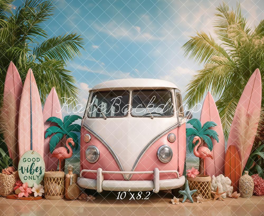 Kate Summer Beach Van Surfboards Backdrop Designed by Ashley Paul