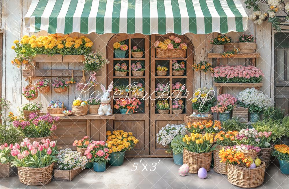 Kate Easter Bunny Flower Shop Baskets Eggs Backdrop Designed by Emetselch