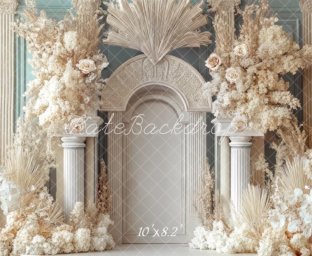 Fondo de Arco Floral Boho Elegante de Boda Diseñado por Mini MakeBelieve