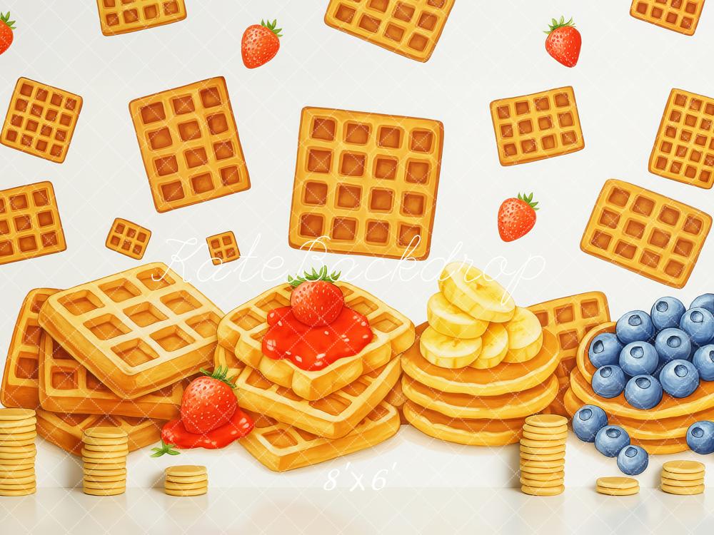 Decoración de Desayuno de Waffles con Berries para Cake Smash
