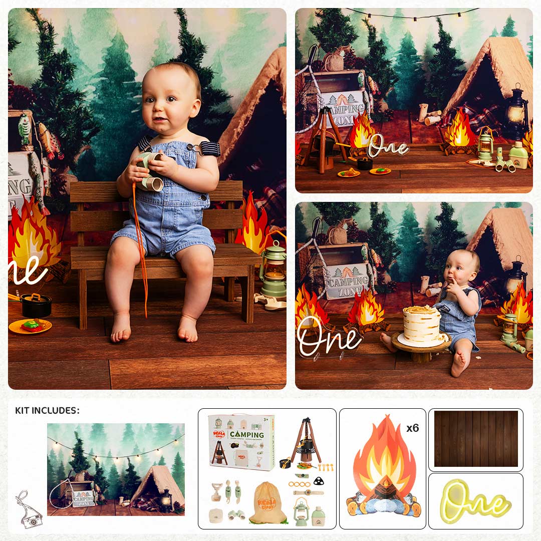 Kate Camping Cake Smash Photo Kit Photography Backdrops&Props Themed Bundle