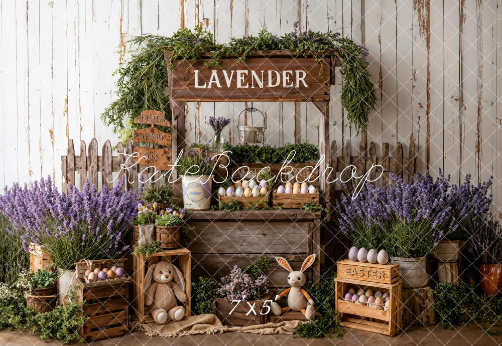 Kate Easter Lavender Market Bunny Eggs Rustic Crates Backdrop Designed by Emetselch
