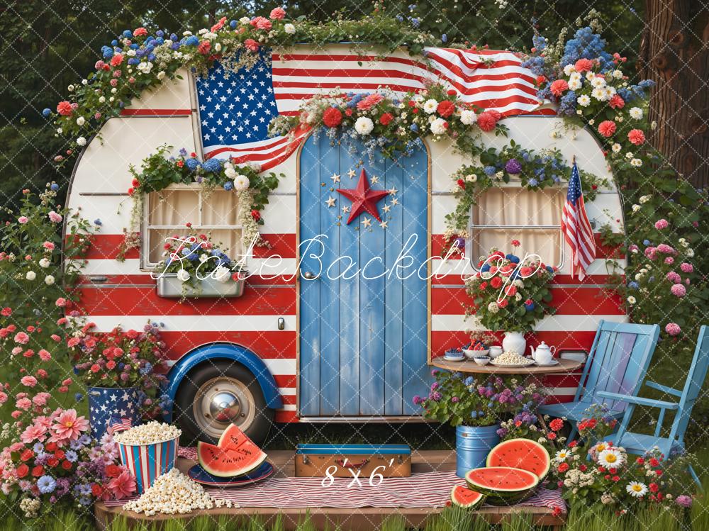 Día de la Independencia Camper Fondo de Sandía