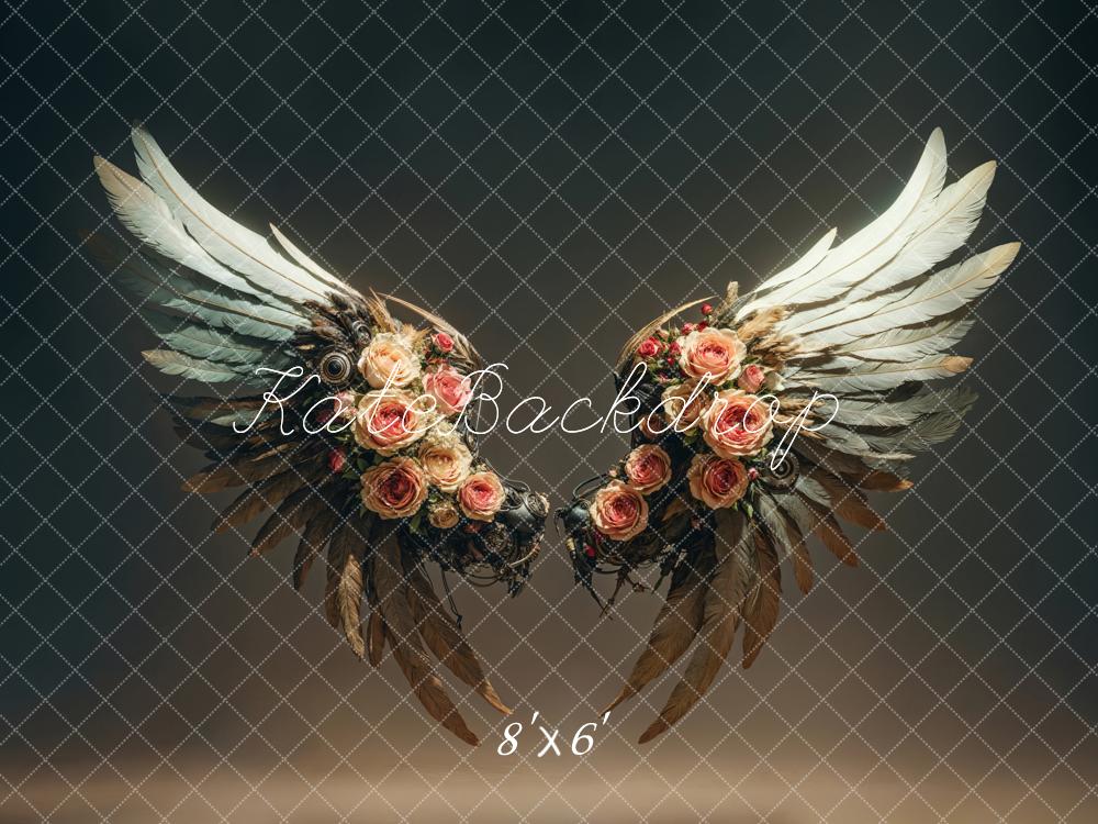 Floral Engel Vleugels Foto Achtergrond Designed by Emetselch