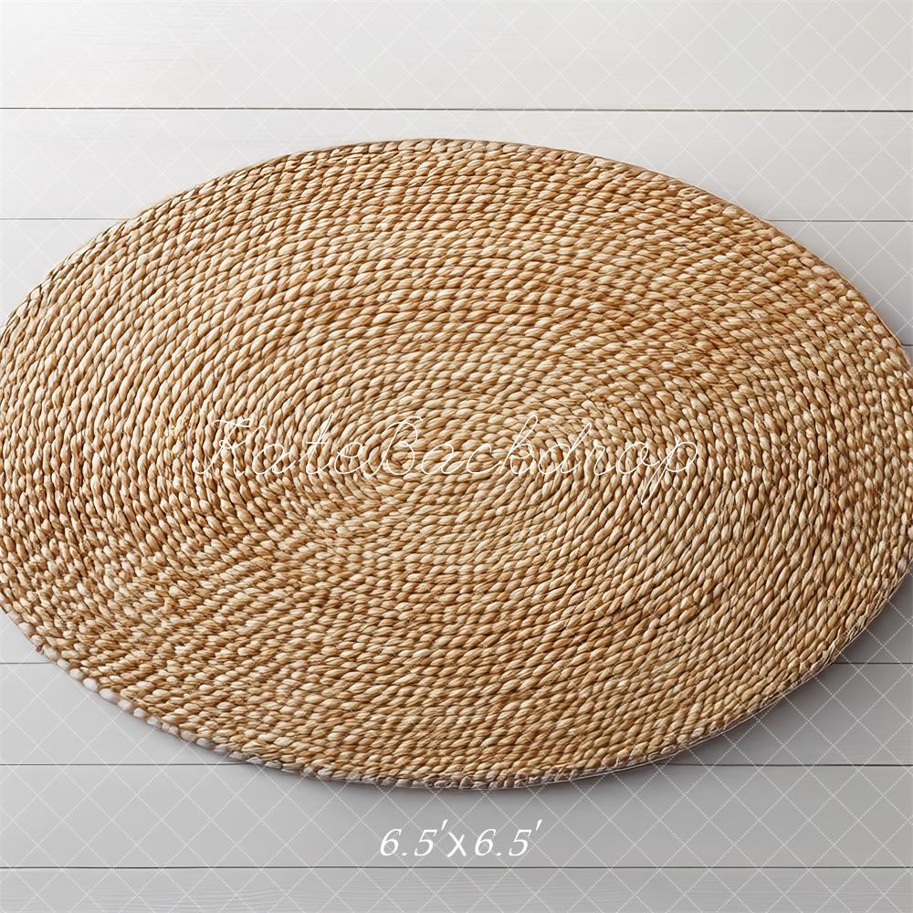 Newborn Natural Woven Oval Foto Achtergrond Designed by Mini MakeBelieve