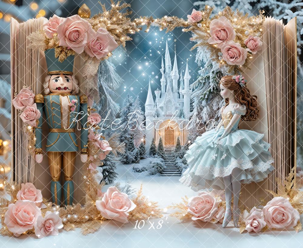 Kate Christmas Nutcracker Winter Castle Princess Backdrop Designed by Emetselch