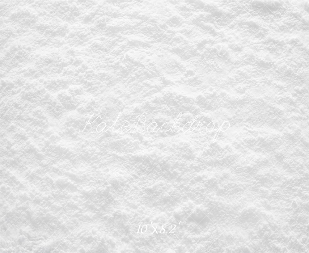 Kate White Snow Texture Floor Printed Backdrop Designed by Kate Image