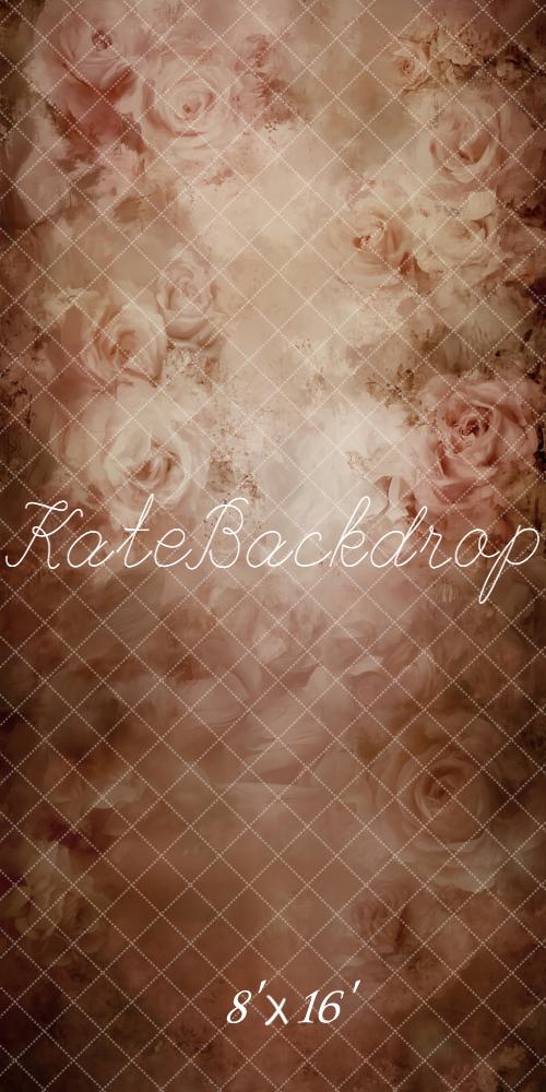 Kate Fine Art Vintage Pink Rose Flowers Backdrop Designed by Emetselch