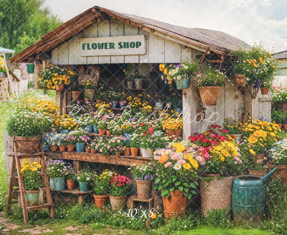 Fondo de tienda de flores rústica de primavera Designed by Emetselch