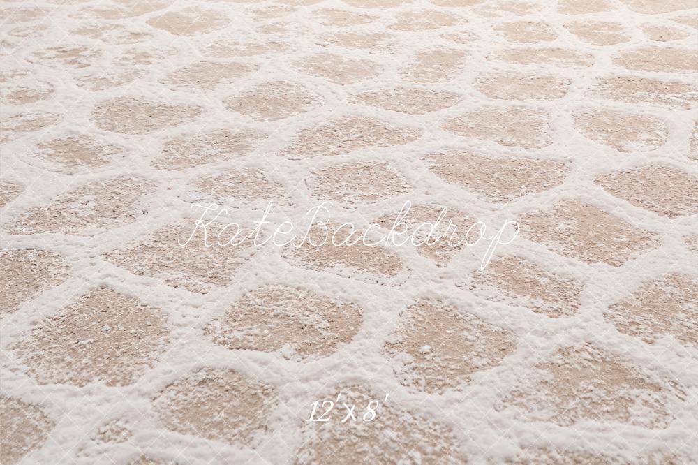 Kate Beige Snowy Cobblestone Floor Printed Backdrop Printed Backdrop Designed by Emetselch