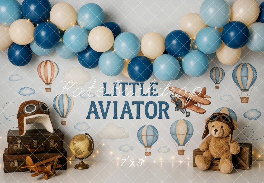 Smash Cake Piccolo Aviatore Sfondo Mongolfiera Disegnato da Patty Roberts