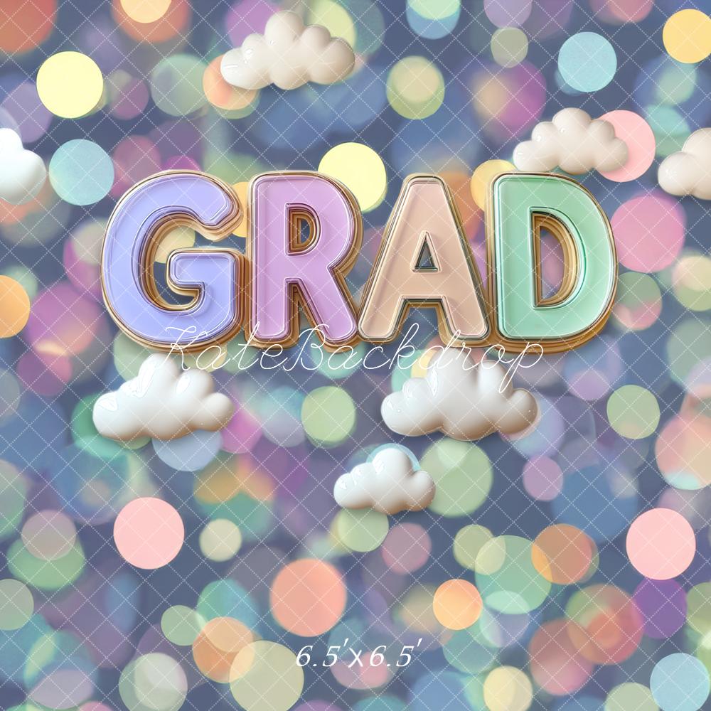 Grad Pastel Bokeh Nubes Fondo