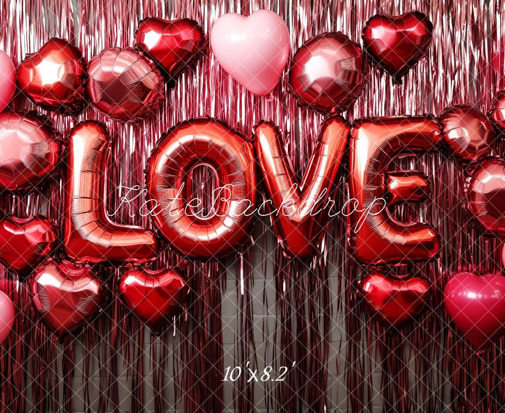 Kate Valentine's Love Balloon Red Backdrop Designed by Patty Roberts