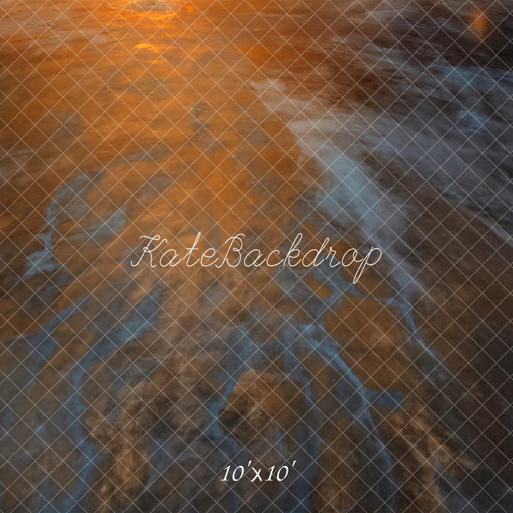 Kate Abstract Cave Orange Blue Floor Backdrop Backdrop Designed by Emetselch