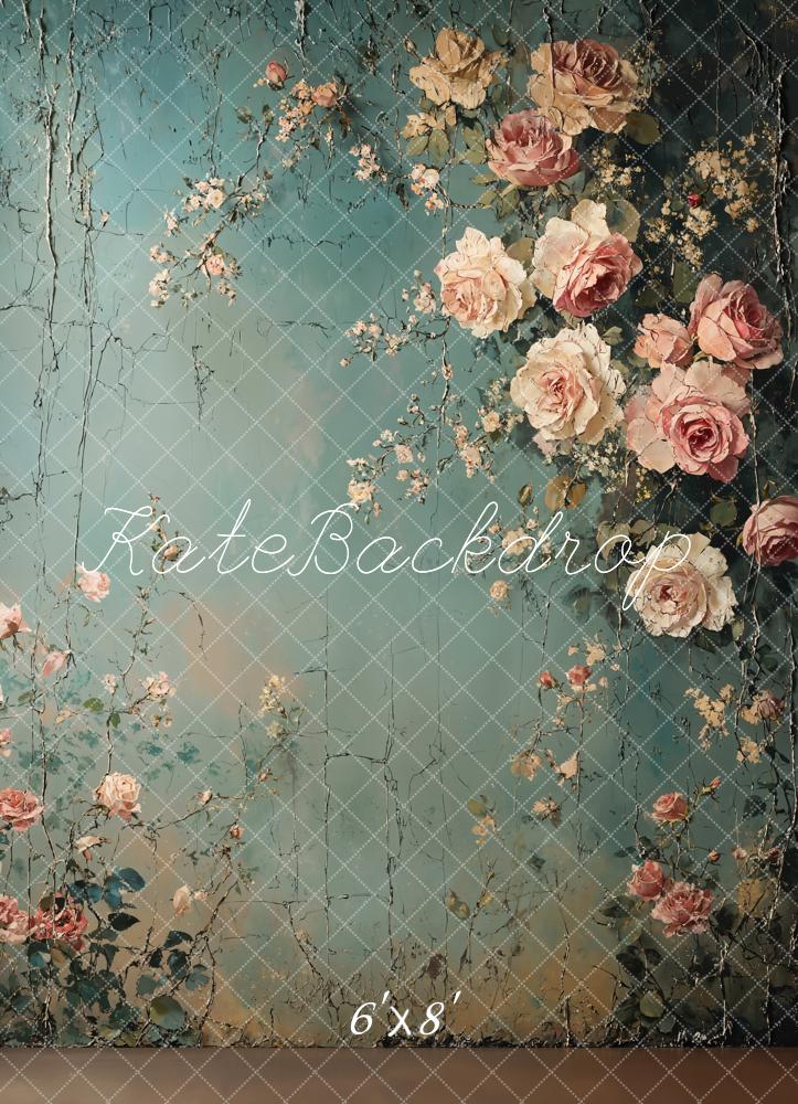 Fondos Vintage Florales Azules de Arte Fine Designed by Emetselch