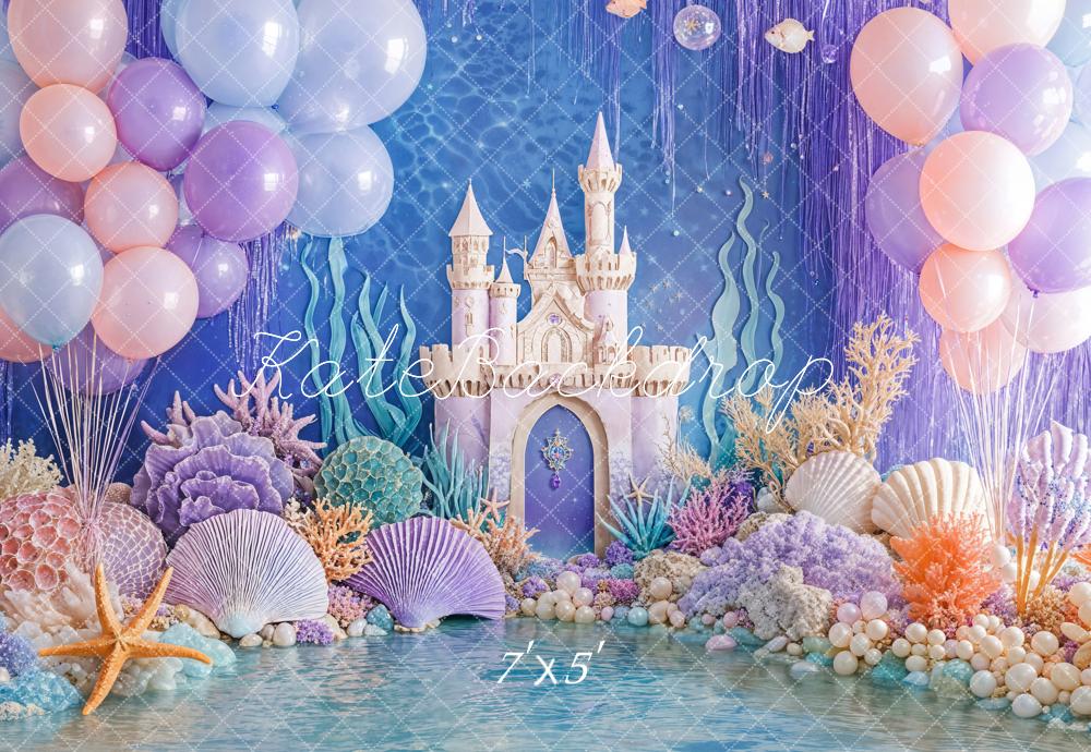 Fondo de globos submarinos del castillo de sirena diseñado por Emetselch