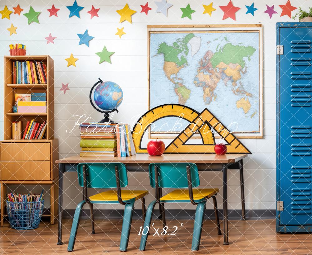 Graduatie School Lockers Bureau Boekenkast Foto Achtergrond Designed by Emetselch