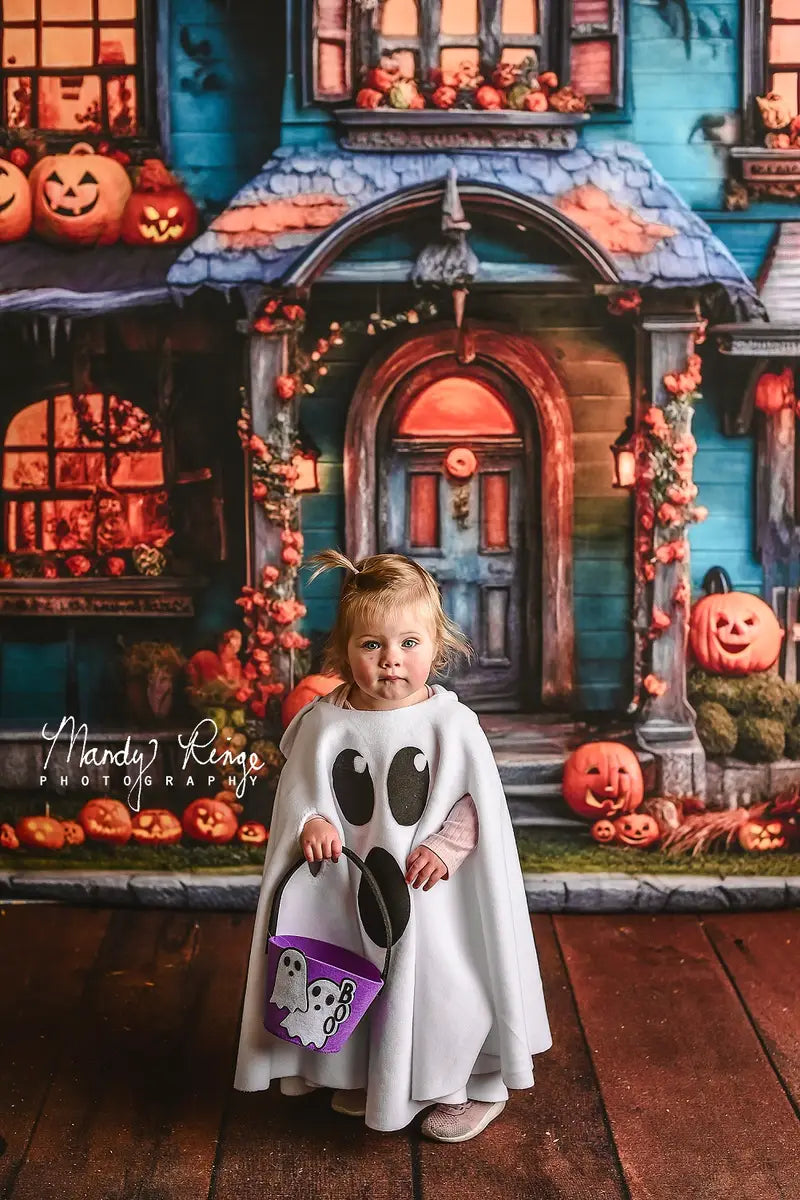Kate Whimsical Halloween House Backdrop Designed by Mandy Ringe Photography