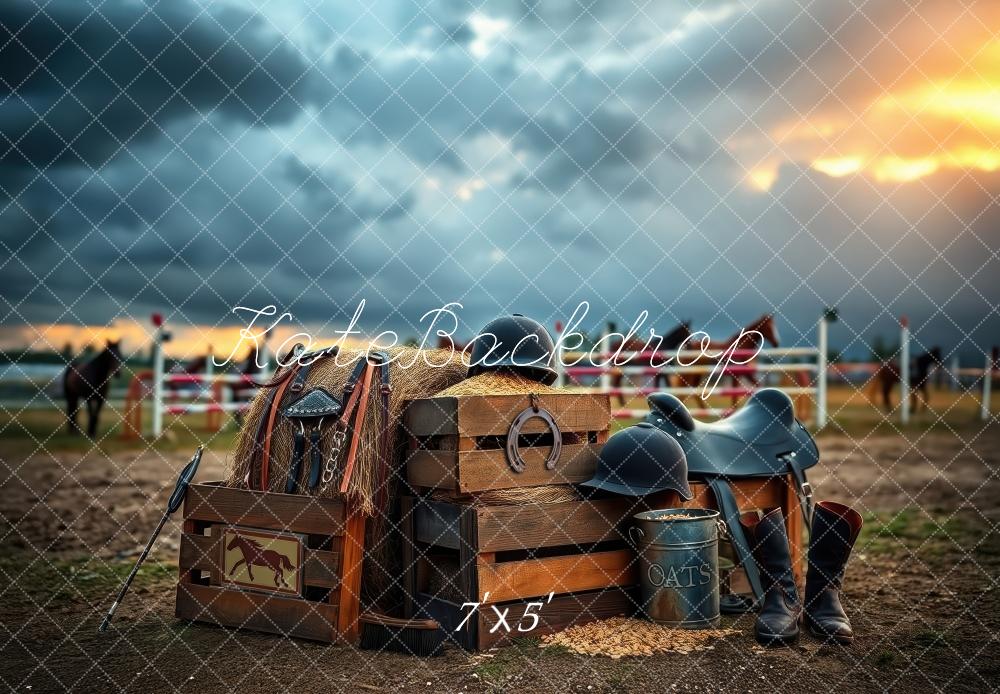 Equestrian Saddle Horse Event Foto Achtergrond Designed by Laura Bybee