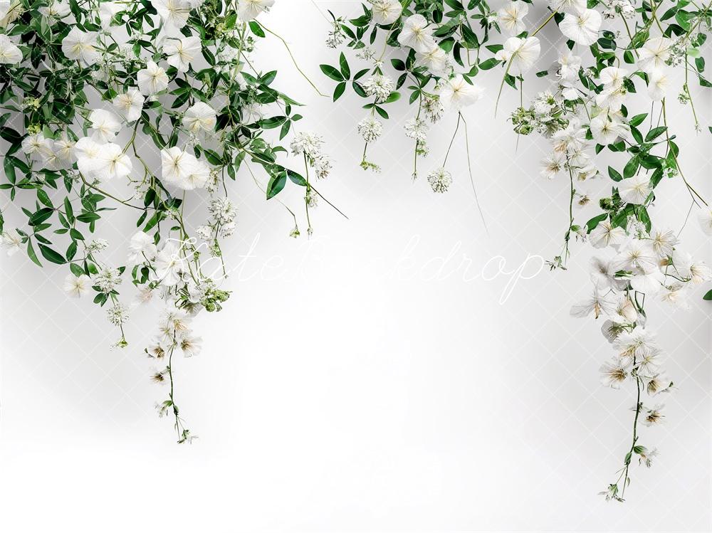 Floraal Groene Witte Foto Achtergrond Designed by Kerry Anderson