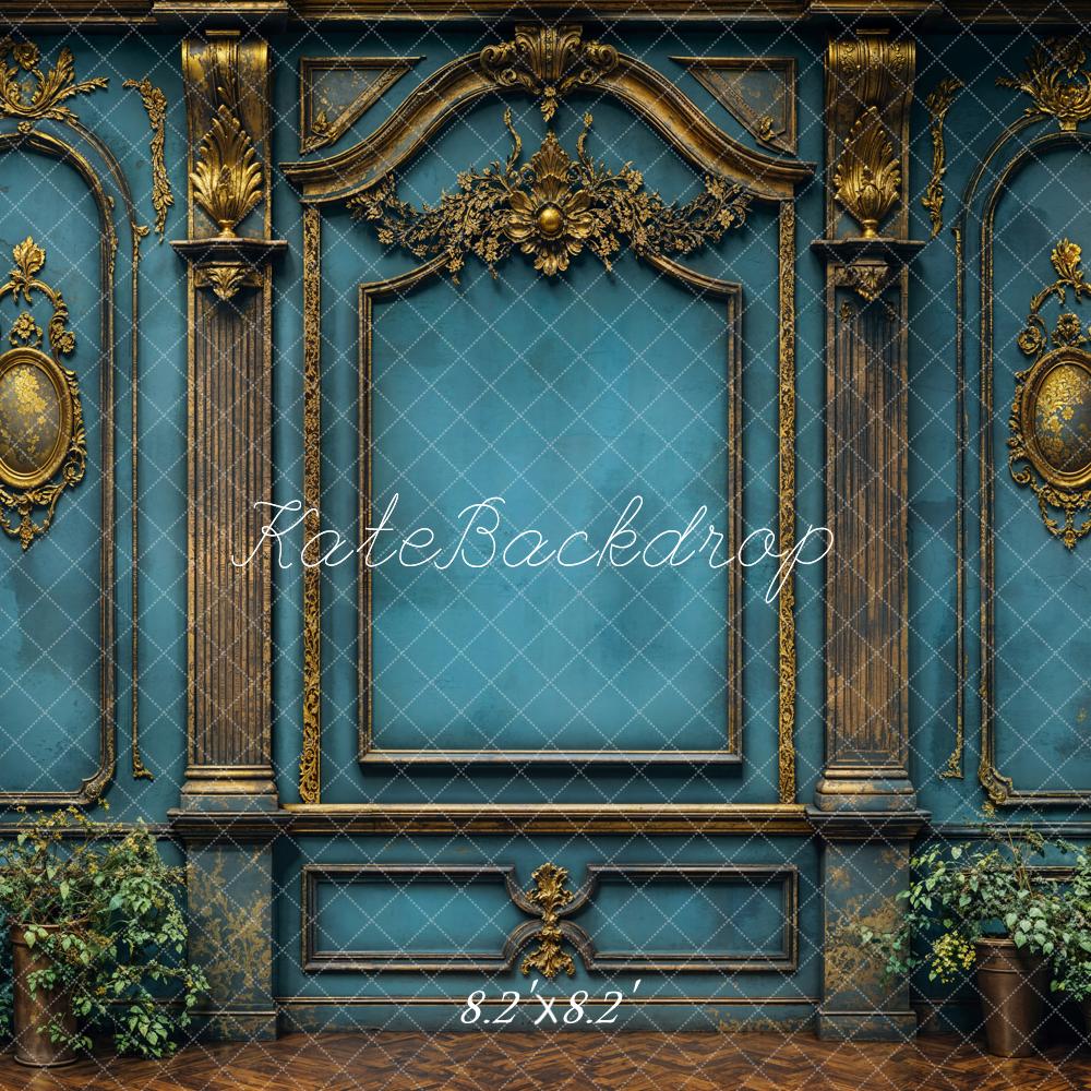 Sfondo Blu Elegante da Parete Vintage Designed by Emetselch