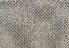 Kate Herringbone Pattern Beige Gray Floor Printed Backdrop Designed by Mini MakeBelieve