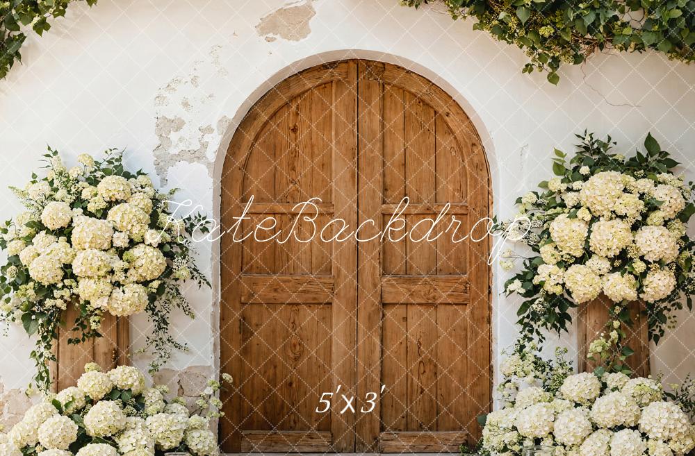 Fondo Floral de Puerta de Arco Rústico de Primavera Diseñado por Emetselch