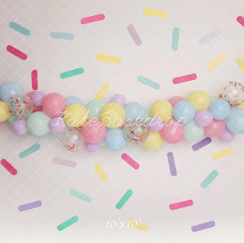 Kate Birthday Pastel Sprinkles Balloon Backdrop Designed by Melissa King