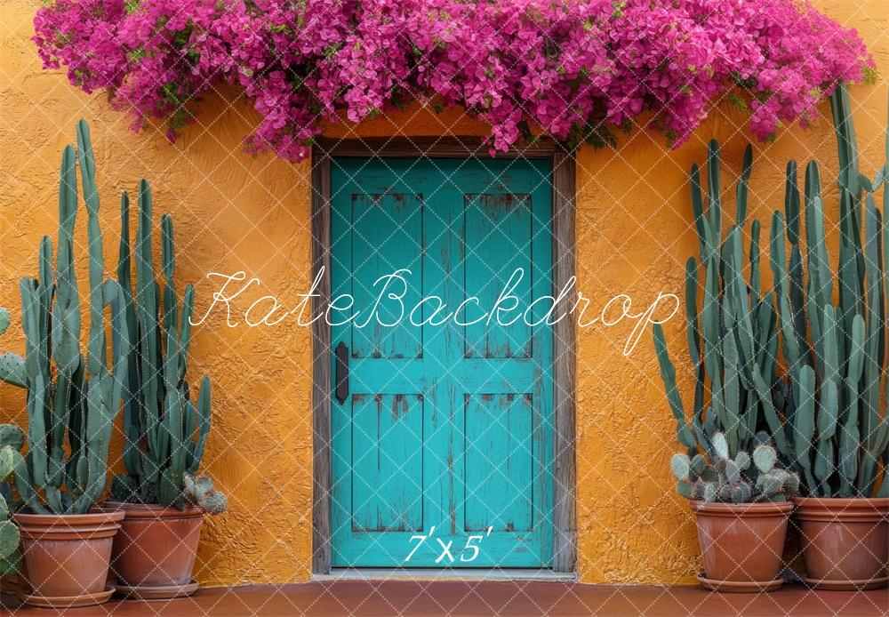 Kate Floral Cactus Door Backdrop Designed by Mini MakeBelieve