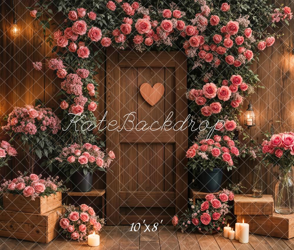 Fondo de Boda Rústico con Arco Floral Diseñado por Emetselch